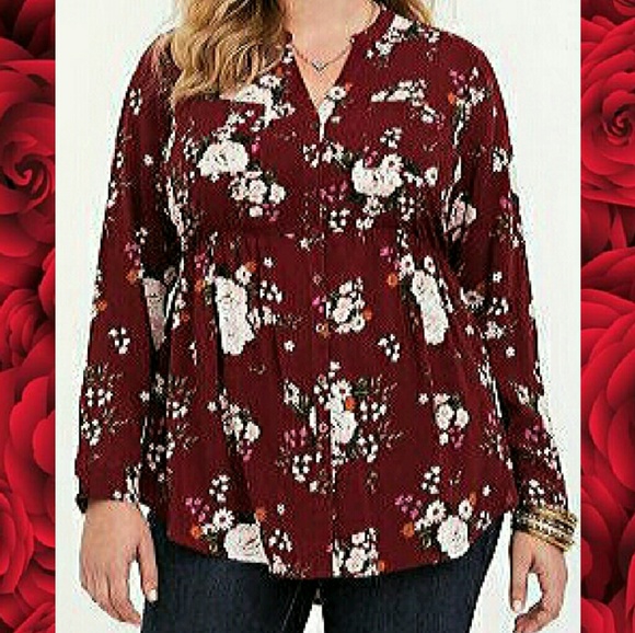 torrid Tops - EUC 2X Torrid Emma Floral Blouse